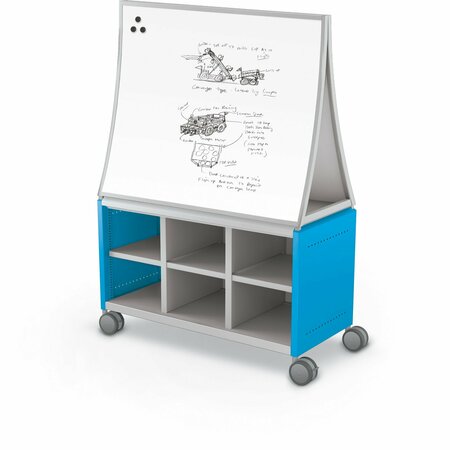 MOORECO Compass Cabinet - Maxi H1 With Ogee Dry Erase Board Blue 61.9in H x 42in W x 19.2in D A3A1E1E1B0